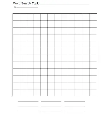 word search template esl kids games