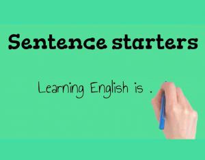 ESL Sentence Starters