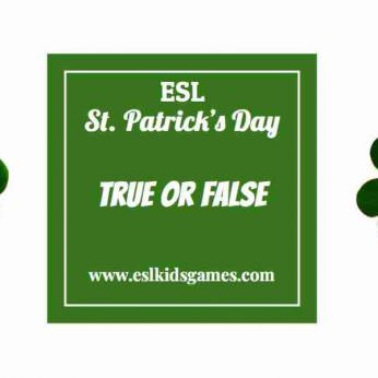 ESL St. Patrick's Day Activity True or False