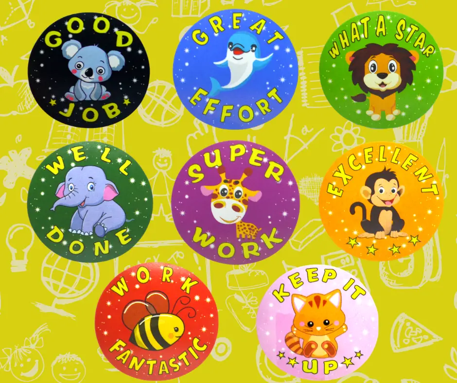 Young learner Reward Stickers - ESL Kids Games