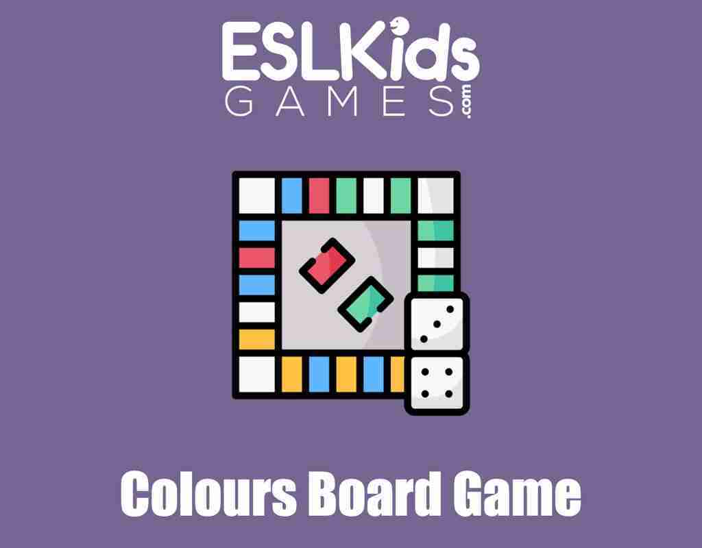 Colors Vocabulary ESL Interactive Board Game