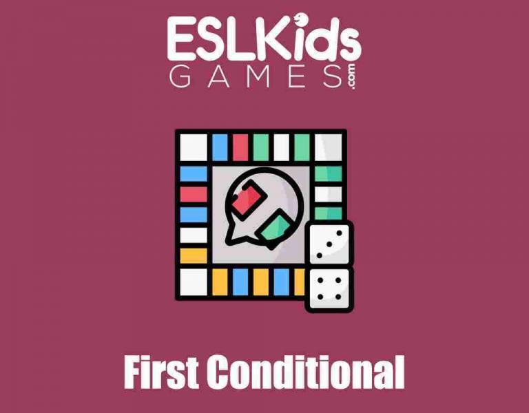 First Conditional interactive online board game ESL Kids Games