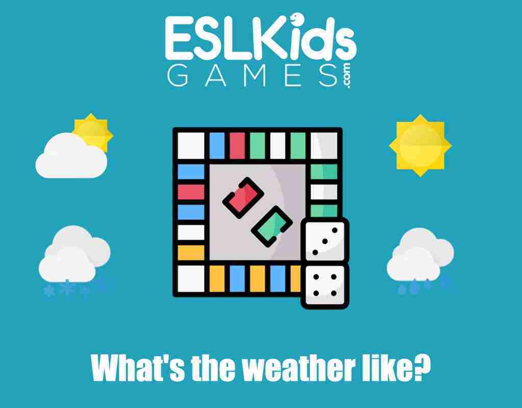 Weather ESL Kids Games board-game-weather