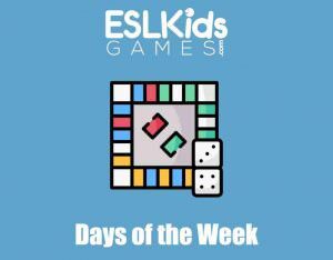 Days of the Week interactive board game